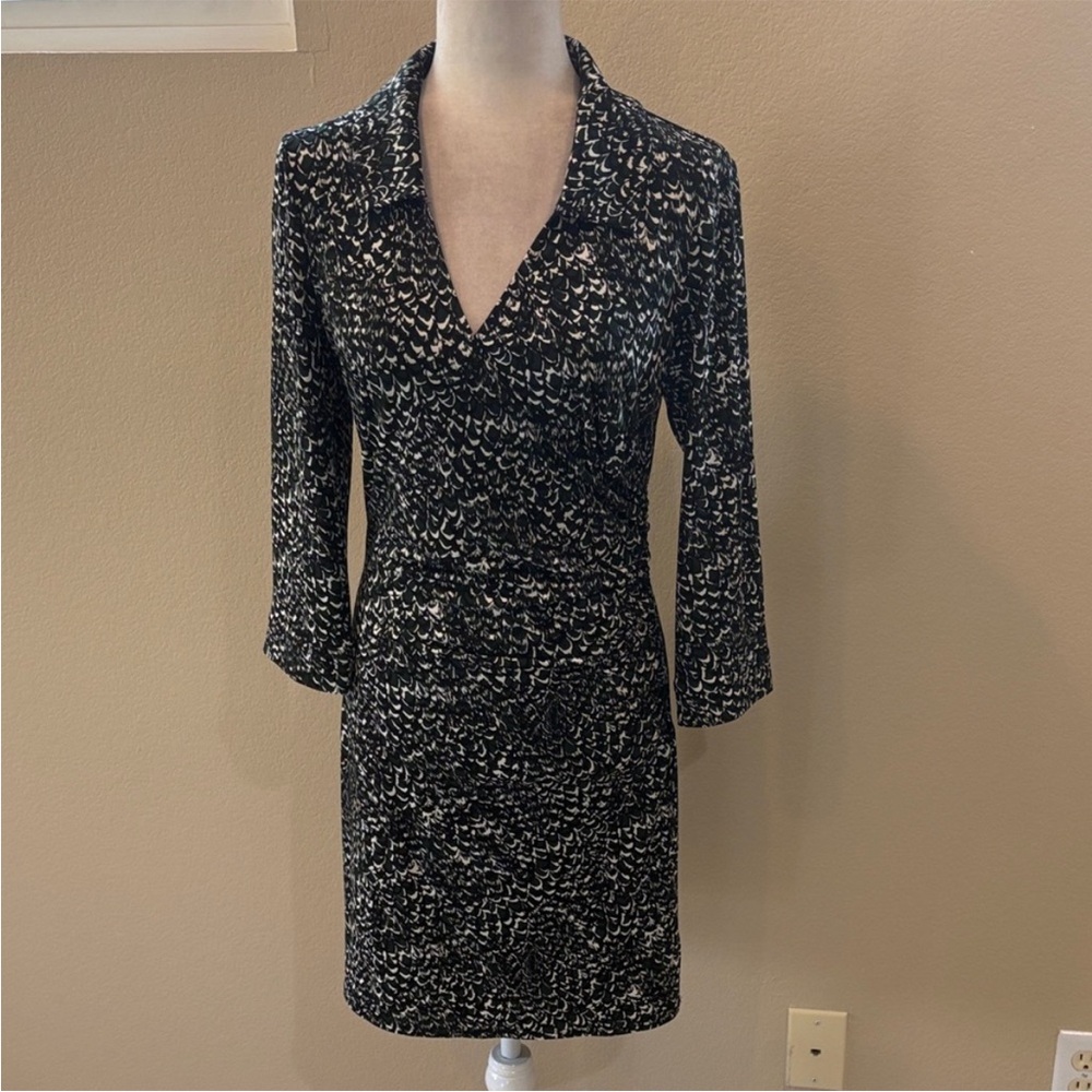 Laundry by Design Black and White Long Sleeve Dress
